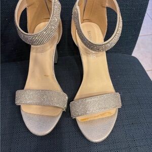 Glamorous Silver Heeled Sandals